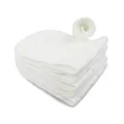 10PCS Cotton Cloth Baby Diapers Inserts Liners 3 Layers Reusable Newborn Nappy F