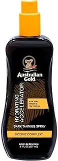 [Australian Gold] Dark Tanning Accelerator Spray Gel, 8 Ounce | Moisturize & Hydrate Skin | New Packaging Same Great Formula (a70003)