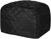 rockible 2 Slice Toaster Cover, Reusable, Kitchen Small Appliance Protector, Two Slice Bread Machine Cover, Black S
