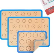 Silicone Macaron Baking Mat Half Sheet - Set of 3 (2 Half Sheet and 1 Quarter
