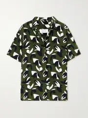 [Matteau] Matteau - Printed Silk-crepe Shirt - Green - 2 2 Green