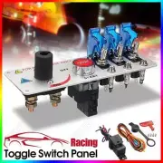Racing Car Ignition Switch Panel Engine Start On/Off Push Button LED 12V Toggle