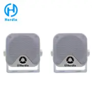 Dual 4"Marine Boat Audio 2 Way Heavy Duty Surface Wall Mount Box Speakers Stereo