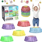 Light up Stepping Stones for Kids, Light up Musical Stepping Stones, Light up Stepping Stones for Toddlers, Light Up Musical Stepping Stones for Kids, Non-Slip Balance Stepping Stones Kids (6Pcs)