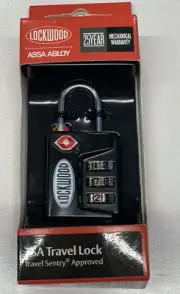 LOCK LOCKWOOD ASSA ABLOY TSA TRAVEL LOCK 25 YEAR MECHANICAL WARRANTY