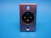 (1) ADC RM3 3 POLE MALE XLR CONNECTOR PANEL MOUNT SOLDER CUP