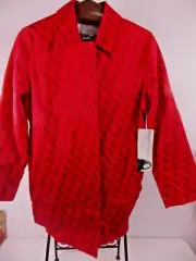 DIANE'S ESSENTIALS WOMENS COTTON SPANDEX COAT POLYESTER BLEND SPRING COAT~L