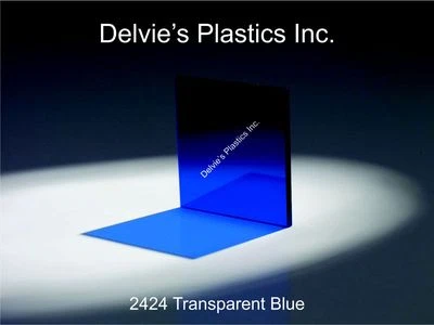 5 Sheets 3/16" 2424 Transparent Blue Cell Cast Acrylic Sheet 12" x 12"