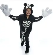 Mickey Mouse Skeleton glow in the dark boy costume size 5/6