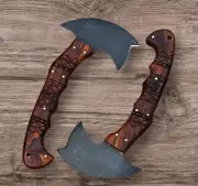 Pair of 2 Custom Handmade Tomahawk Axe Hunting Throwing Axes Compatible Axes WSh
