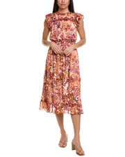 CeCe Smocked Waist Midi Dress