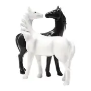 PT Black and White Horses Salt and Pepper Shakers Set