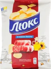 Potato Chips Lux with bacon flavor, 125g