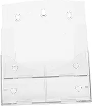 SEWACC Magazine Holder Clear Literature Stand A4 Leaflet Holders Standing Pamphlet Holder Rack Table File Organizer Flyer Display Shelf Wall-Mounted Document Rack Acrylic Transparent