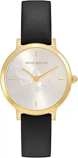 [Olivia Burton] Women's ULTRA SLIM BEE Watch, gold/black, 28MM
