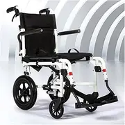 Msxbmsy Hand Push Wheelchair, Old Man Disabled Care Manual Wheelchair, Light Folding Wheelchair, Portable Aluminum Alloy Bov