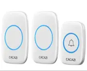 One to Two Wireless Doorbells Home Music Digital Doorbell Long Distance Doorbell Black and White Smart Sensor-WHITE