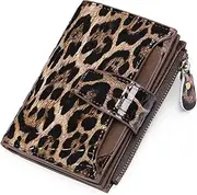 [SENDEFN] Women's Small Wallet, Women's Genuine Leather, with 14 Card Slots, RFID Blocking with Coin Compartment, Small Wallet
