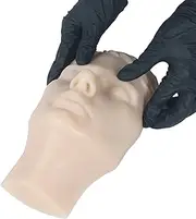 JUYO VONSAN Injection Training Mannequin Face Silicone Head Facial Injection Face Nose Model （Not TPE） for Piercing Tattoo Practice Medical Student (Woman Head)