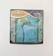 Pimpernel 026 Blue Freesia Coaster Set - "Fine Art for the Table" 6 coasters NEW