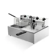 Devanti Commercial Electric Twin Deep Fryer Silver