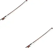 Totority 2pcs Wooden Violin Bow Violin Instrument Parts 1/4 Size Bow for Beginners Practice Supply