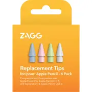 Zagg Apple Pencil Replacement Tips [4 Pack] (Pastel)