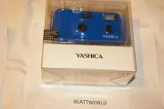 YASHICA MF-1 MF1 NEW 35mm CAMERA OUTFIT with CASE,FILM,STRAP,BATTERY BLUE
