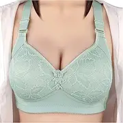 [Generic] Sports Bras Padded Size Bra No Steel Ring Adjustable Comfortable Underwear Running Girl Sports Bra (6-Green, 85C)