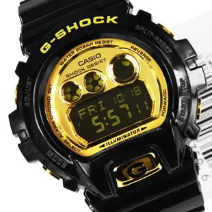 【金台鐘錶】CASIO卡西歐 G-SHOCK 200米防水 男錶 時尚配色 (黑金狂潮) GD-X6900FB-1