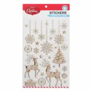 Art Star Christmas Embossed with Foil Stickers - Contemporary