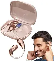 Wireless Headphones - Open Earbuds for Running - Stereo Noise Cancelling Earphone for Game Cycling Gym Travel Airplane Running Workout