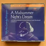 有聲書。莎士比亞：仲夏夜之夢 (全本)。NAXOS。3CD。