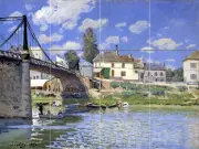 Art Alfred Sisley Landscape Vivid Mural Ceramic Backsplash Tile #2314