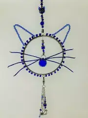 Blues Cat! Blues Jazz Cat Ring With Whiskers and Ears and a Crystal Blue Nose!