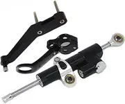 WILRAY CNC Aluminum Motorbike Adjustable Motorcycles Steering Stabilize Damper Bracket Mount Kit for CBR954RR 2002 2003