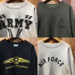 ☮️HIPPIE ONLINE SHOP☮️古著美國軍事大學TEE 軍品 軍裝 USA 灰 軍綠 空軍 男女 反光塗料