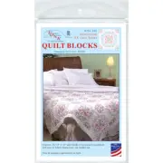 Jack Dempsey Stamped White Quilt Blocks 18"X18" 6/Pkg-XX Lace Tulips (Pack of 1)