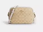 Coach LT Khaki/Chalk Jamie Signature Coated Canvas & Leather Camera Bag (CR135)