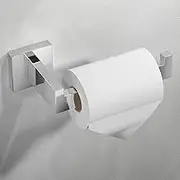 HITSLAM Chrome Square Silver 304 Stainless Steel Toilet Roll Holder Paper Holder Screws Mounting for Bathroom