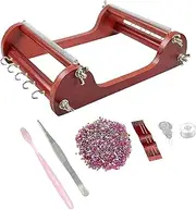Oshhni Wooden Bead Loom Kit Knitting Machine Need Assemble with Beads Starter Kit Accessories for DIY Necklace Belts Bracelets Gift