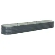 Galvanized Garden Planter Outdoor Plant Container Herb Vegetable Flower Bed Pot