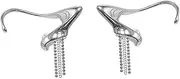 [Abaodam] 1pair Delicate Diamond Tassel Ear Clip for Non-pierced Ears Stylish and Unique Tassel Earrings for Women Girls Occasions