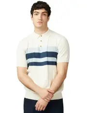 [Ben Sherman] Chest Stripe Polo in Ivory