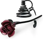 DreamsEden Metal Red Rose, Iron Anniversary Forever Flower with Stand