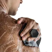 Silicone Bath Brush Exfoliating Body Scrubber Shower Massage Brush Bathroom Accessory with Storage Hook