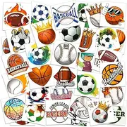40 Sheets Assorted Sports Temporary Tattoos for Kids Boy, 300 Styles Soccer Basketball Baseball Football Tattoo Stickers for Kids Party Favor, Gifts for Sports Goodie Bag Stuffers