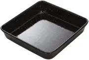 MASTERPRO MPVITHB13 Roasting Pan, Carbon Steel/Vitreous Enamel/Black