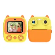 Instant Print Camera for Kids, Christmas Birthday Gifts for Girls Boys, Selfie Digital Camera with Videos, Portable Camera Toy with Print Paper (Yellow)