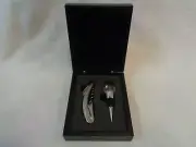 U.S NAVAL ACADEMY Wine Accessory Set Wooden Gift Box Corkscrew Wine Stopper